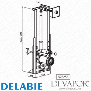 Delabie 576258 Tempofix WC Time Flow Spare Parts