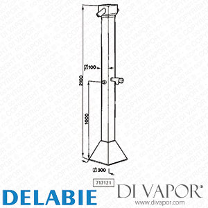 Delabie 717121 Freestanding Shower Tower with Bib Tap Spare Parts