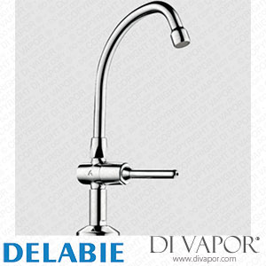 Delabie 737202 Tempostop Time Flow Pillar Tap Swan Neck Spout & Control Lever L200mm Spare Parts