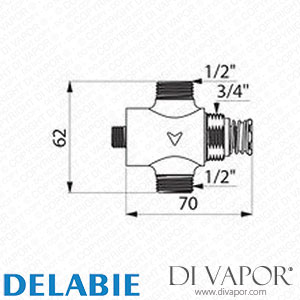 Delabie 747122 Tempostop AB Time Flow Valve Spare Parts