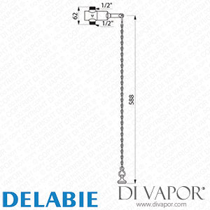 Delabie 747500 Tempostop Chain Pull Public Shower Valve Spare Parts