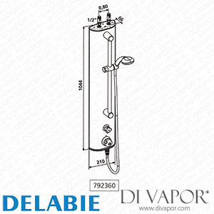Delabie 792360 Premix Shower Panel Spare Parts