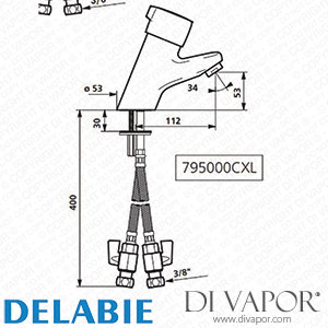 Delabie 795000CXL Tempomix Time Flow Mixer Tap for Washbasins Spare Parts