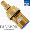 Ceramic Tap Valve Cartridge - 1/2" BSP, Quarter Turn Clockwise Close - 52mm Height, 20 Teeth Spline - Cold Side