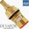 Ceramic Tap Insert Cartridge - 1/2" BSP, 1/4 Turn Anti-Clockwise Close - 54mm Height, 20 Teeth Spline - Hot Side