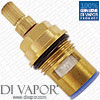 Ceramic Tap Insert Cartridge - 1/2" BSP, Quarter Turn Clockwise Close - 54mm Height, 20 Teeth Spline - Cold Side