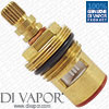 Ceramic Tap Inserts Valve Cartridge - 1/2" BSP, 1/4 Turn Anti-Clockwise Close - 46mm Height, 20 Teeth Spline - Hot Side