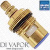 Ceramic Tap Inserts Valve Cartridge - 1/2" BSP, 1/4 Turn Clockwise Close - 46mm Height, 20 Teeth Spline - Cold Side