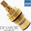 Ceramic Disc Cartridge - 1/2" BSP, 1/4 Turn Anti-Clockwise Close - 54mm Height, 28 Teeth Spline - Hot Side