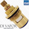 Ceramic Disc Tap Valve Cartridge Insert - 1/2" BSP, Quarter Turn Clockwise Close - 43mm Height, 20 Teeth Spline - Cold Side