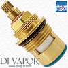 Ceramic Disc Tap Valve Cartridge Insert - 3/4" BSP, Quarter Turn Clockwise Close - 53mm Height, 20 Teeth Spline - Cold Side