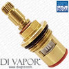 Ceramic Disc Tap Cartridge Valve Insert - 1/2" BSP, Quarter Turn Anti-Clockwise Close - 51mm Height, 24 Teeth Spline - Hot Side