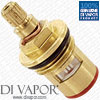 Ceramic Disc On/Off Tap Cartridge Valve Insert - 1/2" BSP, 1/4 Turn Anti-Clockwise Close - 45mm Height, 20 Teeth Spline - Hot Side