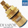 Tap Cartridge - 1/2" BSP, 1/4 Turn Clockwise Close - 52mm Height, 20 Teeth Spline - Cold Side