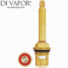 88mm Ceramic Disc Shower and Tap Valve Cartridge Insert - 1/2" BSP, Quarter Turn - 20 Teeth Spline - Hot Side