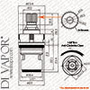 Ceramic Disc Shower and Tap Valve Cartridge Insert - 1/2