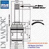 110mm Ceramic Disc Shower & Tap Valve On/Off Cartridge - 3/4