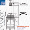 80mm Ceramic Disc Shower & Tap Valve On/Off Cartridge - 3/4