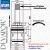 100mm Ceramic Disc Shower & Tap Valve On/Off Cartridge - 3/4