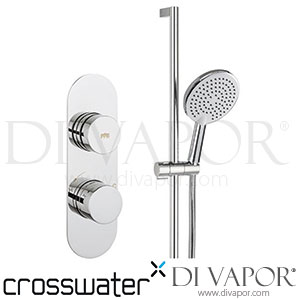 Crosswater DIAL-CENT-18 Dial Central Single Outlet Thermostatic Shower Valve with Slide Rail, Handset & Hose Spare Parts