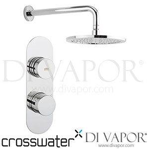 Crosswater DIAL-CENT-8 Dial Central Trim Single Outlet Thermostatic Shower Valve & Fixed Head Spare Parts