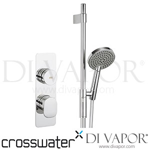 Crosswater DIAL-PIER-9 Dial Pier Trim Single Outlet Thermostatic Shower Valve with Slide Rail, 3 Mode Handset & Hose Spare Parts