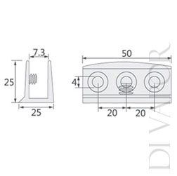 Stainless Steel Chrome Shelving Bracket