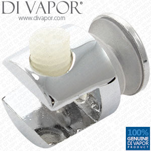 8mm to 10mm Floating Shelf Clamp Support Clip Bracket - Zinc Metal with Chrome Finish - Adjustable