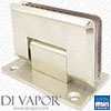 90 Degree Shower Hinge Wall to Glass Door Bracket | Light Satin Nickel Finish | Double Sided