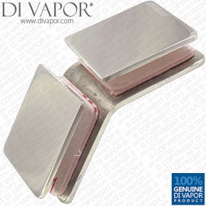 135 Degree Glass Clamp Brackets for Balustrade or Shower | Stainless Steel | 8mm to 10mm Glass