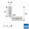 90 Degree Glass Clamp Bracket