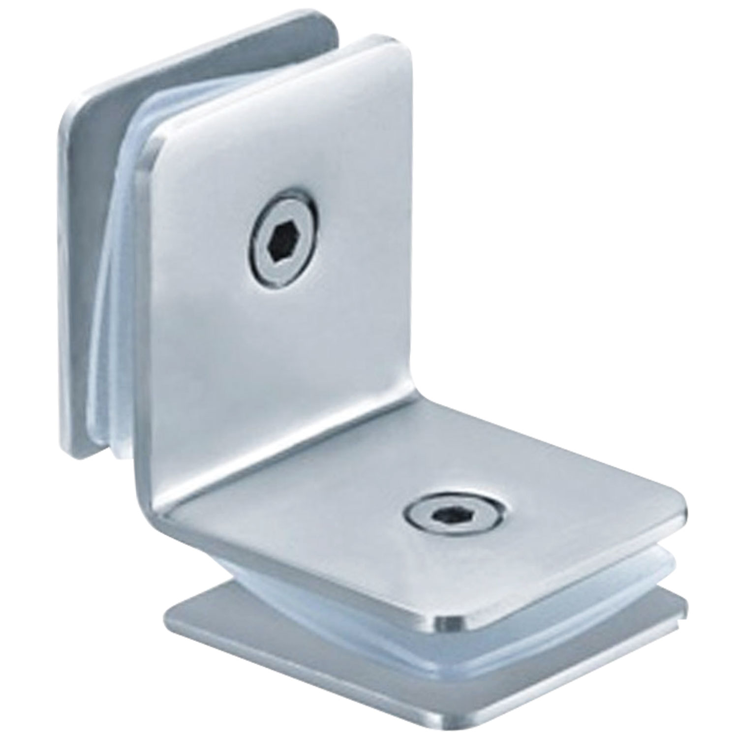 Di Vapor 90 Degree Stainless Steel Glass to Glass Corner Clamp Bracket for Shower Panel or Balustrade | 8mm to 10mm Glass