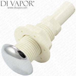 Hydromassage Bath Bubble Air Jet and Fixing Nut - 10mm connector - Chrome Dome top