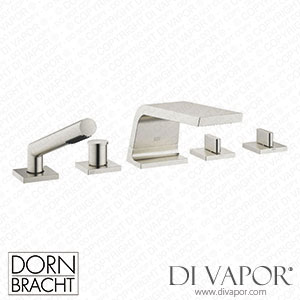 Dornbracht Cl.1 Five-Hole Bath Mixer for Deck Mounting with Diverter - Brushed Platinum Spare Parts