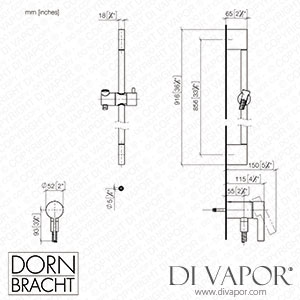Dornbracht Series-Various Concealed Single-Lever Mixer with Integrated Shower Connection with Shower Set - Brushed Platinum Spare Parts