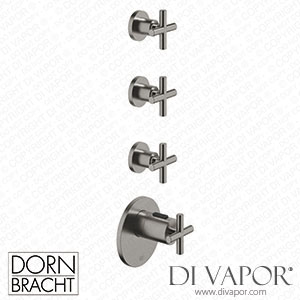 Dornbracht Tara xTool Thermostat Module with 3 Valves - Brushed Dark Platinum Spare Parts
