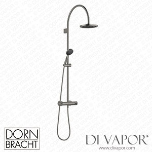 Dornbracht Vaia Shower Pipe with Shower Thermostat - Brushed Dark Platinum Spare Parts
