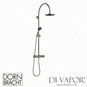 Dornbracht Tara Shower Pipe with Shower Thermostat - Brushed Dark Platinum Spare Parts