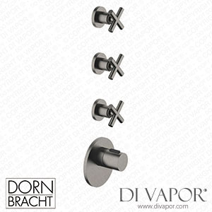 Dornbracht Vaia xTool Thermostat Module with 3 Valves 36503979 99_1_36607809 99_3 - Brushed Dark Platinum Spare Parts