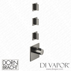 Dornbracht Mem xTool Thermostat Module with 3 Valves 36503780 99_1_36607782 99_3 - Brushed Dark Platinum Spare Parts