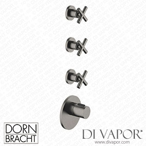 Dornbracht Tara xTool Thermostat Module with 3 Valves 36503979 99_1_36607892 99_3 - Brushed Dark Platinum Spare Parts
