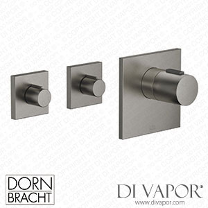 Dornbracht Symetrics xTool Thermostat Module with 2 Valves 36503780 99_1_36607980 99_2 - Brushed Dark Platinum Spare Parts