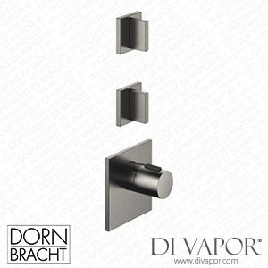 Dornbracht Mem xTool Thermostat Module with 2 Valves 36503780 99_1_36607782 99_2 - Brushed Dark Platinum Spare Parts