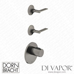 Dornbracht Vaia xTool Thermostat Module with 2 Valves 36503979 99_1_36607819 99_2 - Brushed Dark Platinum Spare Parts