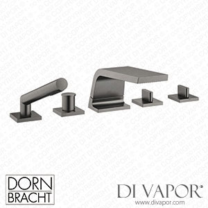 Dornbracht Cl.1 Five-Hole Bath Mixer for Deck Mounting with Diverter - Brushed Dark Platinum Spare Parts