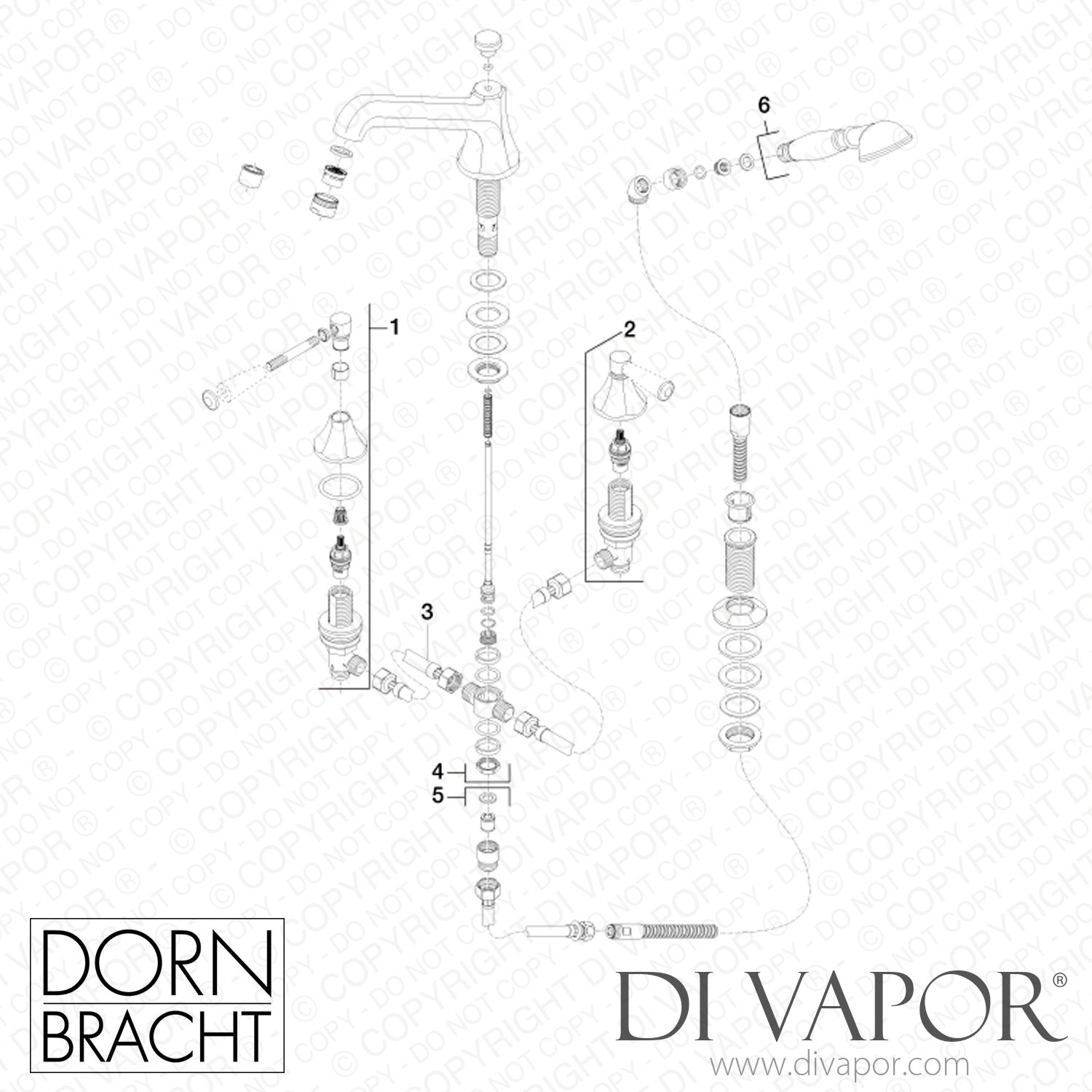 Dornbracht Madison Bath Shower Set for Bath Rim Or Tile Edge ...
