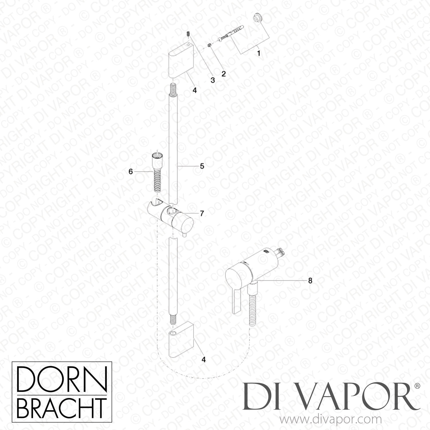 Dornbracht SeriesVarious Concealed SingleLever Mixer with Integrated