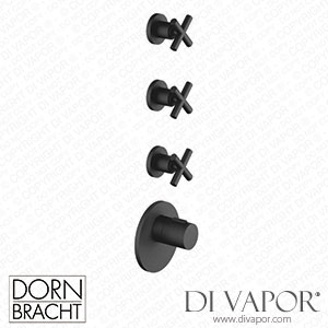 Dornbracht Meta xTool Thermostat Module with 3 Valves - Matte Black Spare Parts