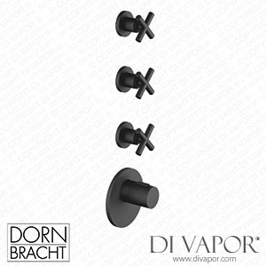 Dornbracht Tara xTool Thermostat Module with 3 Valves - Matte Black Spare Parts