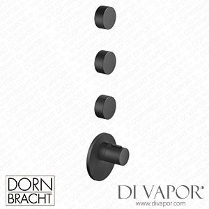Dornbracht Meta xTool Thermostat Module with 3 Valves 36503979 33_1_36607740 33_3 - Matte Black Spare Parts